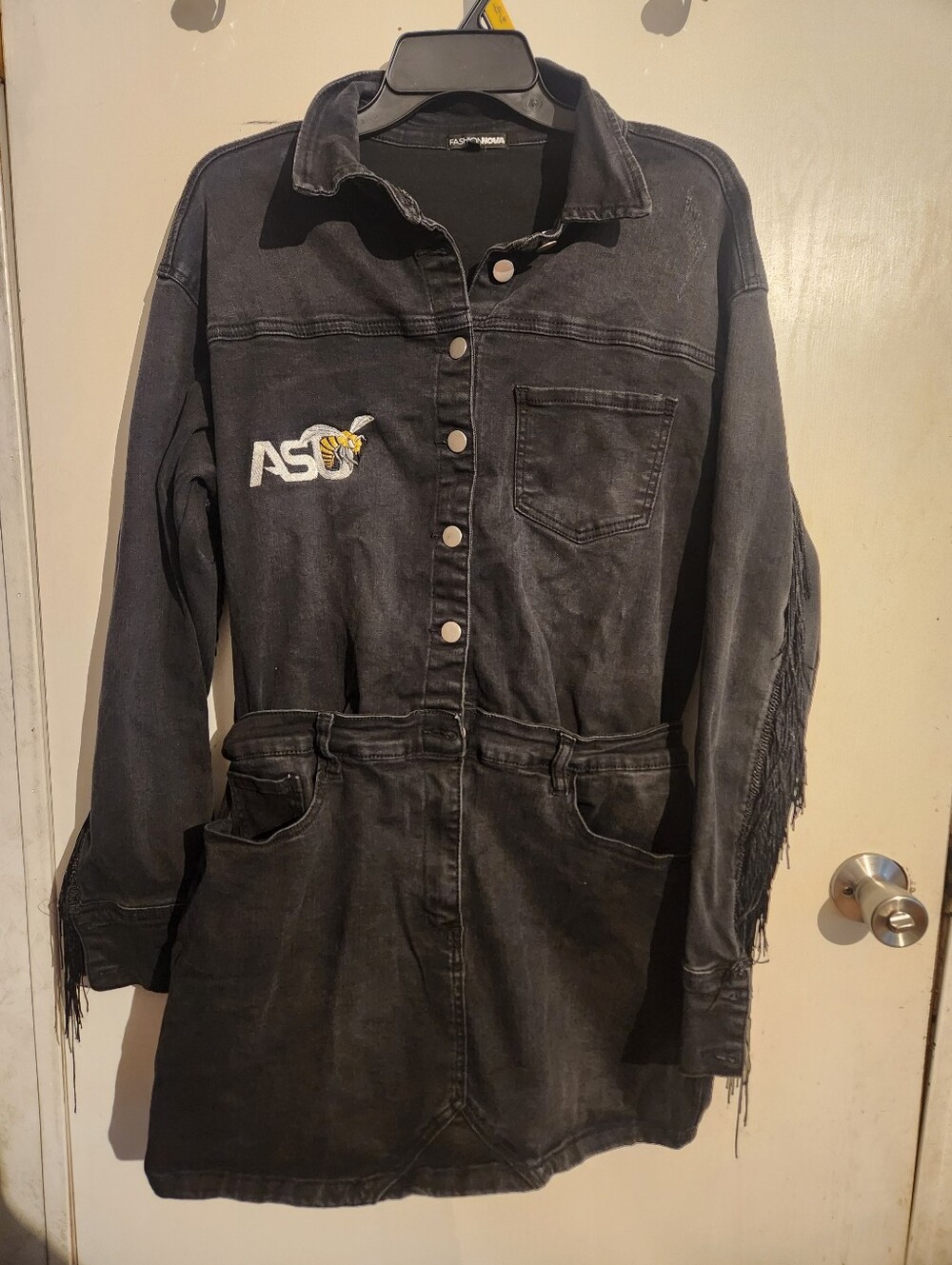 Denim ASU Alabama State University Fringe Dress XL